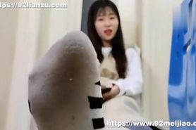 Chinese girl footworship femdom pov