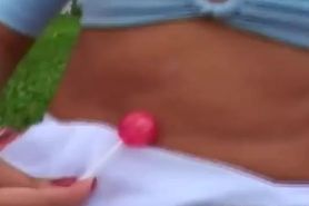 Kinky Portuguese teen enjoys a huge day in a sunny day
