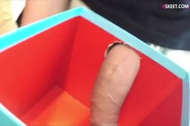 Moriah and Sydney opened boxes with cocks and fucked them