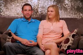 Ordinary US couple tries a threesome sex for the first time