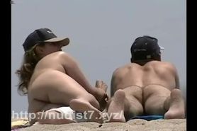 Nude Beach Nice Leg Stretch and Spread