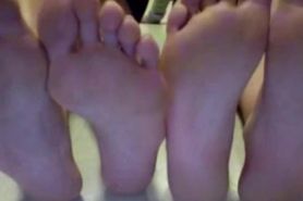 TWO WHITE GILRS HAVE THE BEST OMEGLE SOLES EVER