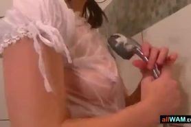 Cutie Having A Shower And Fondling Pussy