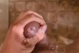 Cumming in a shower