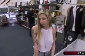 Beautiful and sexy blonde lady gets hammered by Shawn in his office