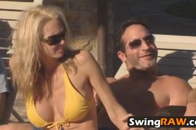New couple gets amazed by the swinger lifestyle on this orgy