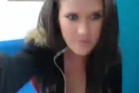 Cute Webcam Teen Shaking Her Boobs