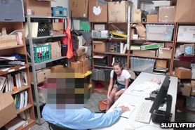 LP Officer fucks Carolina Sweets on top of his dick