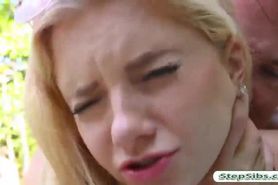 Riley Star gets screwed and cum facialed by her horny cousin