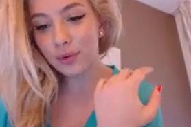 Webcam girl teasing and masturbating