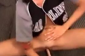 Baseball girl masturbates