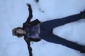 pritiest girl in the snow