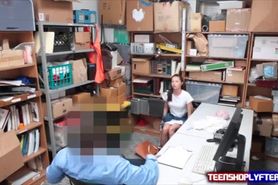 Skinny Teen Shoplyfter Just Dont Want Her Daddy To Know