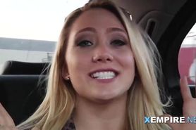Excited girl wears cum as a trophy on her face