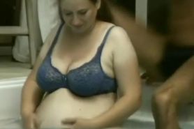 Pregnant bombshell gets her dose of big cock in her pussy