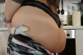 asshole slut in thongs in the kitchen