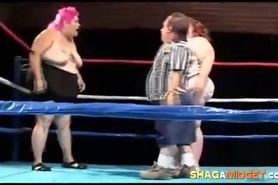 Fat Chicks Are Wrestling in the Ring