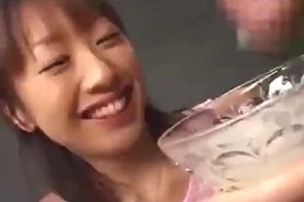 Japanese Teen Drinks Trophy Cup Full Of Cum - PolishCollector