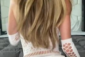 Hayley Maxfield Sexy Fishnet Lingerie Video Leaked