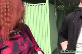 Two Dudes Pick Up A Redhead Girl