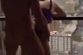 Mature wife fucked in front of hotel widow