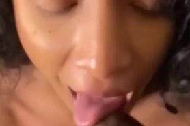 Ebony Wife Takes Two Cocks