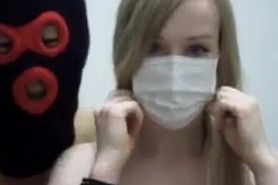 Masked Webcam Girl Play With Bf