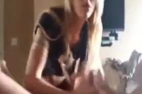 Amazing Blonde gf playing with my
