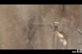 Reaching orgasm in the beautiful shower