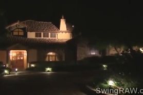 Sexy married couple spends weekend in swinger mansion