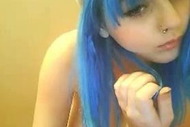 Blue Haired web cam Hotie