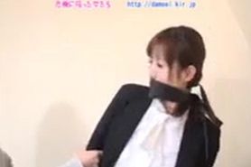 Japanese girl gagged
