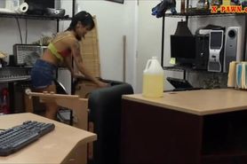 Small boobs asian gal railed by pawn guy at the pawnshop