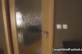 Busty roomie fucks on leaked sex video