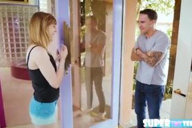 Blonde and skinny Ariel Skye gets her pussy fucked by bros friend