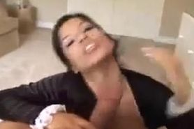 Sexy Latina Maid in Fishnets- Anal