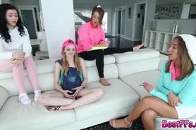Big cock riding with a very sexy and horny babysitters
