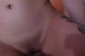 Brunette camgirl blowjob and gets fucked and cumshot on face