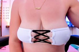 millie_brown21 white top bra with big long nipples