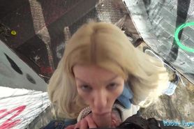 Public Agent German blonde MILF gets a creampie from a big dick