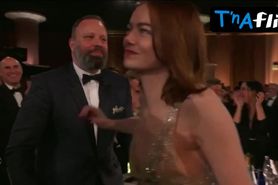 Emma Stone Sexy Scene  in The Golden Globe Awards