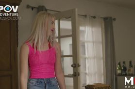 Pov Adventure- Skinny Blonde Britt Blair Rides Her Stepdads Dick