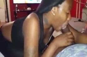 Ebony wife treating her man to an afternoon