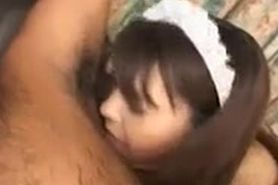 Kinu Misawa Lovely Asian Maid Is Sucking Dick During Her Break
