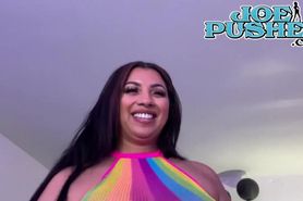 Curvy Latina - POV Blowjob and cum swallow