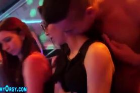 Party teens blowing cock