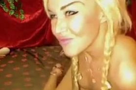Sexy Blonde Slut Teases And Smokes