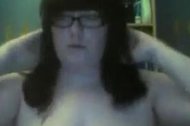 Fat Teen With Glasses Masturbates