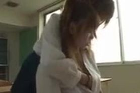 Japanese girls boob rubbing 11