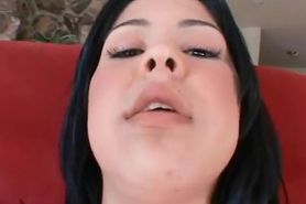 Stunning teen with perfect round ass rides big cock